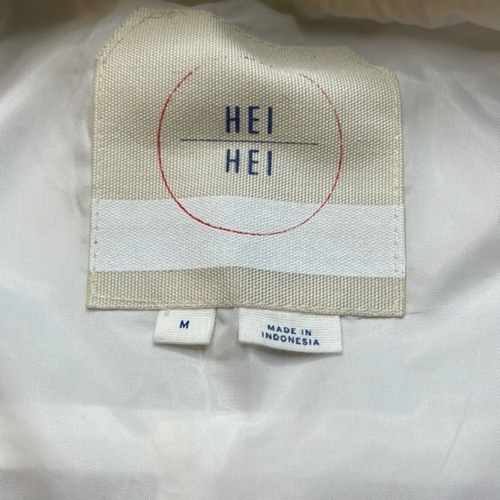 Anthropologie Hei Hei White Zip Front Bomber Jacket Size Medium - Picture 4 of 11